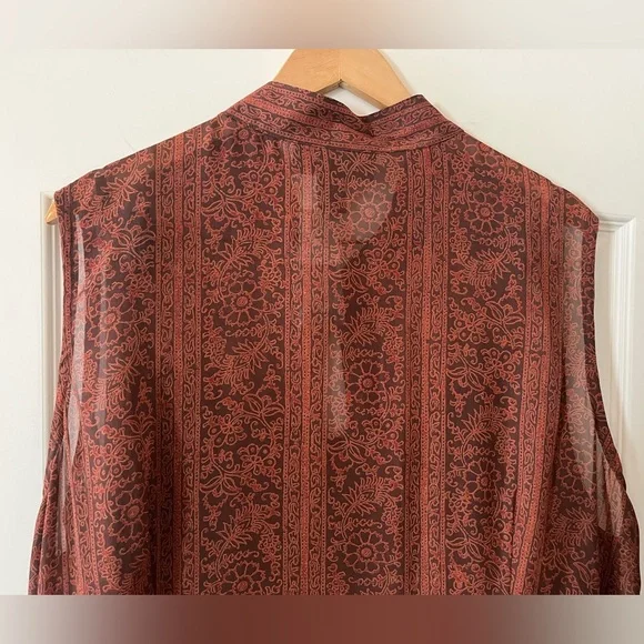 Lane Bryant Designs & Co. Light Brown Patterned Maxi Length Dress Size 24W - Picture 2 of 13